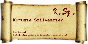 Kurusta Szilveszter névjegykártya