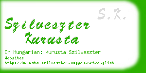 szilveszter kurusta business card